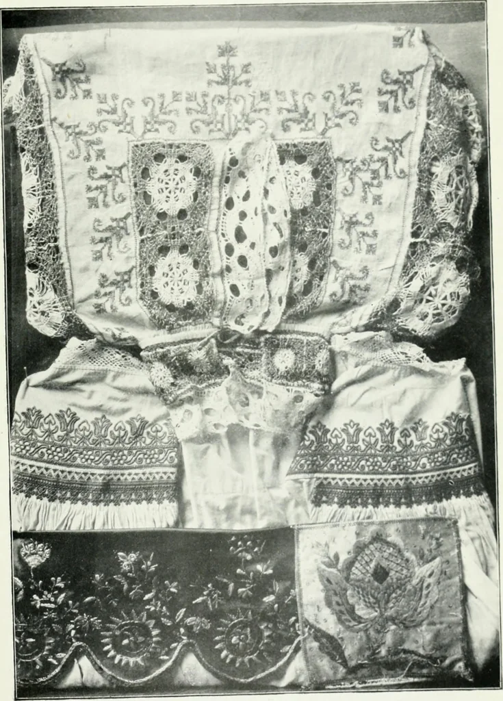 An illustration from Illustrated descriptive account of the Museum of Andalucian pottery and lace, antique and modern : together with notes on pre-Roman Seville and the lost city of Tharsis, 1913, leaf 82