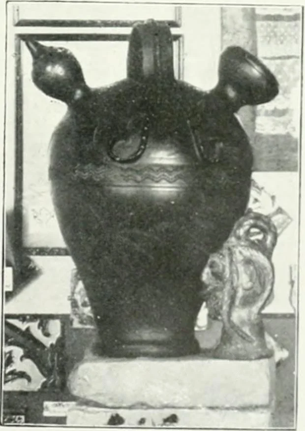 An illustration from Illustrated descriptive account of the Museum of Andalucian pottery and lace, antique and modern : together with notes on pre-Roman Seville and the lost city of Tharsis, 1913, leaf 86