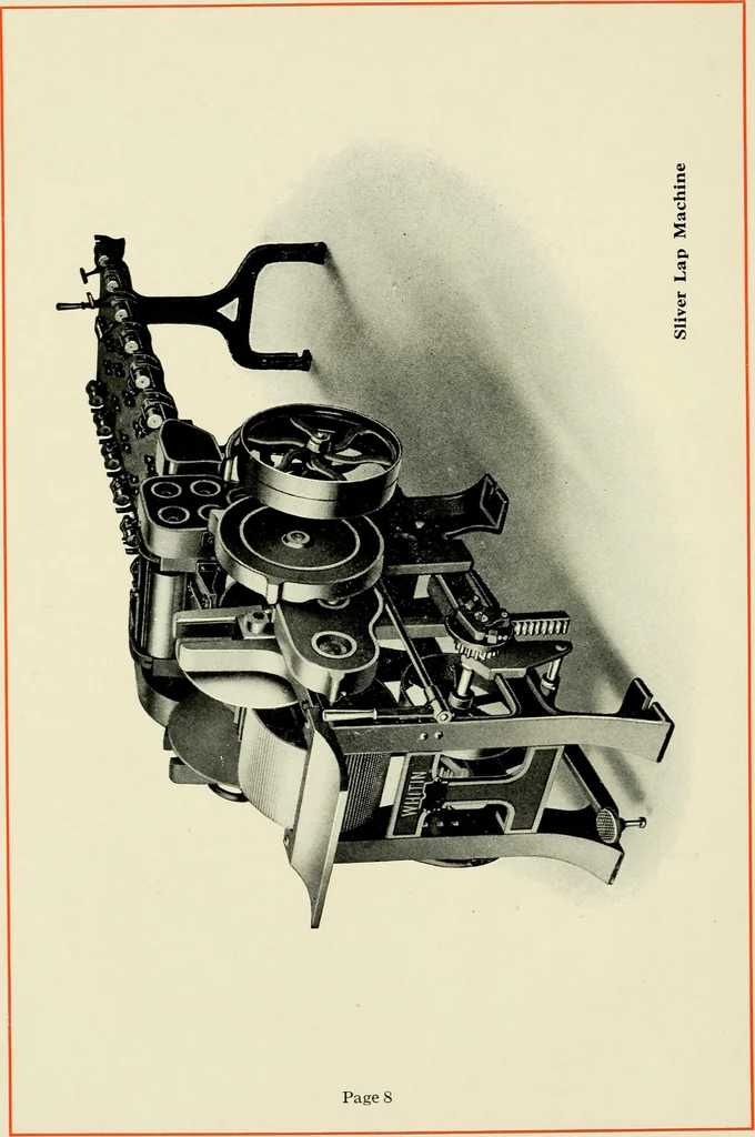 An illustration from Illustrated and descriptive catalog of Whitin cotton combing machinery : and handbook of useful information for overseers and operatives, 1922, leaf 11