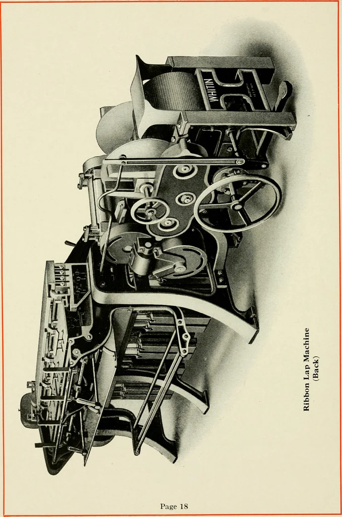 An illustration from Illustrated and descriptive catalog of Whitin cotton combing machinery : and handbook of useful information for overseers and operatives, 1922, leaf 21