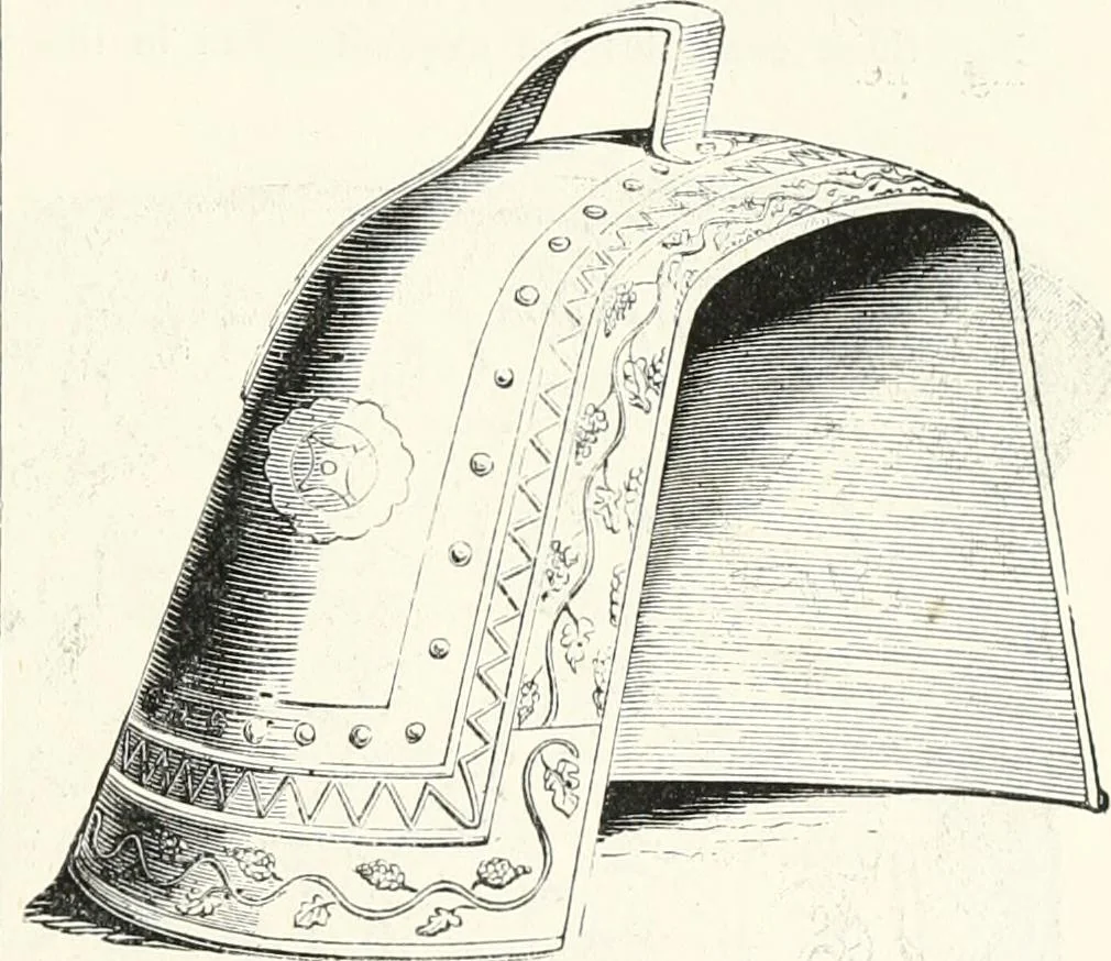 An illustration from An illustrated dictionary of words used in art and archaeology. Explaining terms frequently used in works on architecture, arms, bronzes, Christian art, colour, costume, decoration, devices, emblems, heraldry, lace, personal ornaments, pottery, painting, sculpture, &c., with their derivations, 1883, leaf 104
