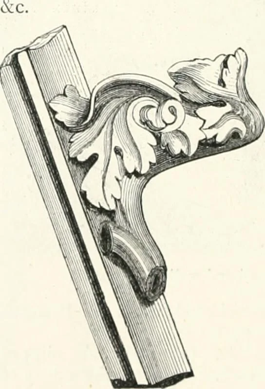 An illustration from An illustrated dictionary of words used in art and archaeology. Explaining terms frequently used in works on architecture, arms, bronzes, Christian art, colour, costume, decoration, devices, emblems, heraldry, lace, personal ornaments, pottery, painting, sculpture, &c., with their derivations, 1883, leaf 107