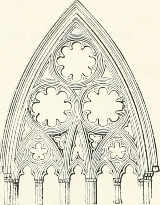 An illustration from An illustrated dictionary of words used in art and archaeology. Explaining terms frequently used in works on architecture, arms, bronzes, Christian art, colour, costume, decoration, devices, emblems, heraldry, lace, personal ornaments, pottery, painting, sculpture, &c., with their derivations, 1883, leaf 117