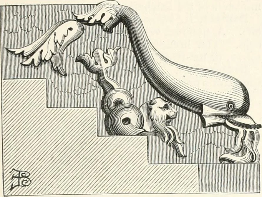 An illustration from An illustrated dictionary of words used in art and archaeology. Explaining terms frequently used in works on architecture, arms, bronzes, Christian art, colour, costume, decoration, devices, emblems, heraldry, lace, personal ornaments, pottery, painting, sculpture, &c., with their derivations, 1883, leaf 118
