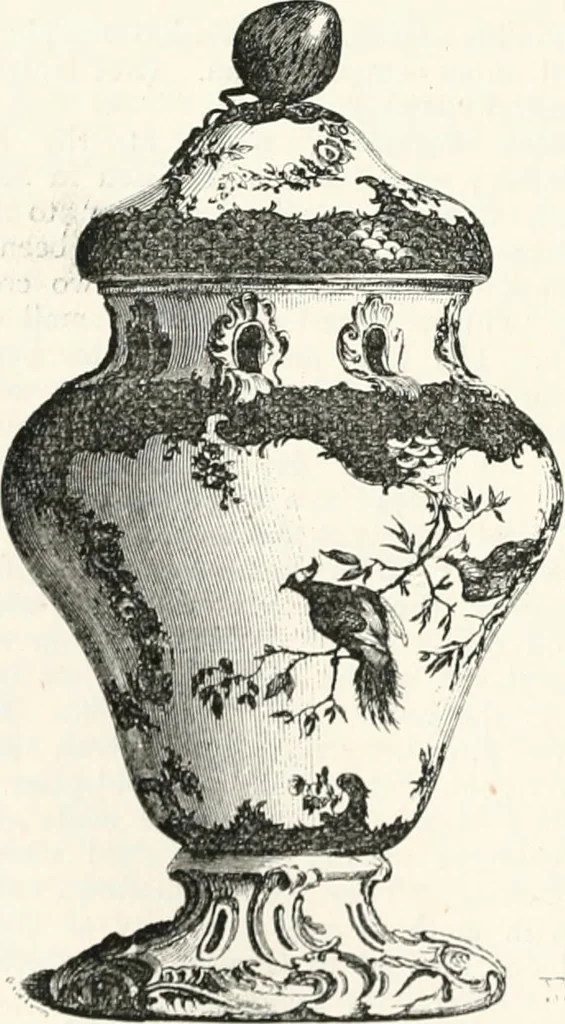 An illustration from An illustrated dictionary of words used in art and archaeology. Explaining terms frequently used in works on architecture, arms, bronzes, Christian art, colour, costume, decoration, devices, emblems, heraldry, lace, personal ornaments, pottery, painting, sculpture, &c., with their derivations, 1883, leaf 129