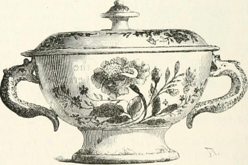 An illustration from An illustrated dictionary of words used in art and archaeology. Explaining terms frequently used in works on architecture, arms, bronzes, Christian art, colour, costume, decoration, devices, emblems, heraldry, lace, personal ornaments, pottery, painting, sculpture, &c., with their derivations, 1883, leaf 131