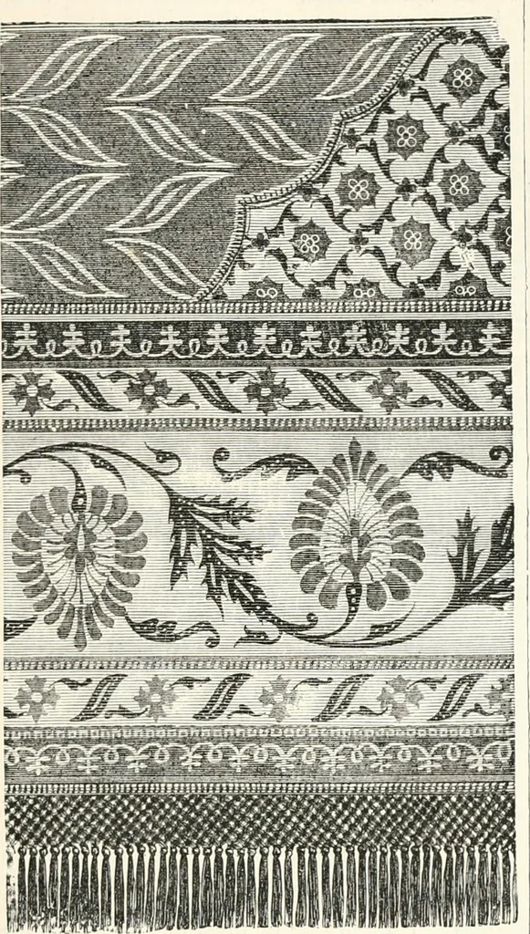 An illustration from An illustrated dictionary of words used in art and archaeology. Explaining terms frequently used in works on architecture, arms, bronzes, Christian art, colour, costume, decoration, devices, emblems, heraldry, lace, personal ornaments, pottery, painting, sculpture, &c., with their derivations, 1883, leaf 136