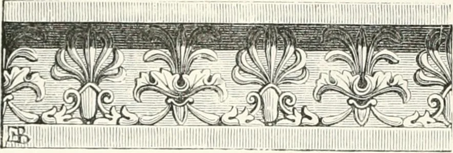 An illustration from An illustrated dictionary of words used in art and archaeology. Explaining terms frequently used in works on architecture, arms, bronzes, Christian art, colour, costume, decoration, devices, emblems, heraldry, lace, personal ornaments, pottery, painting, sculpture, &c., with their derivations, 1883, leaf 139