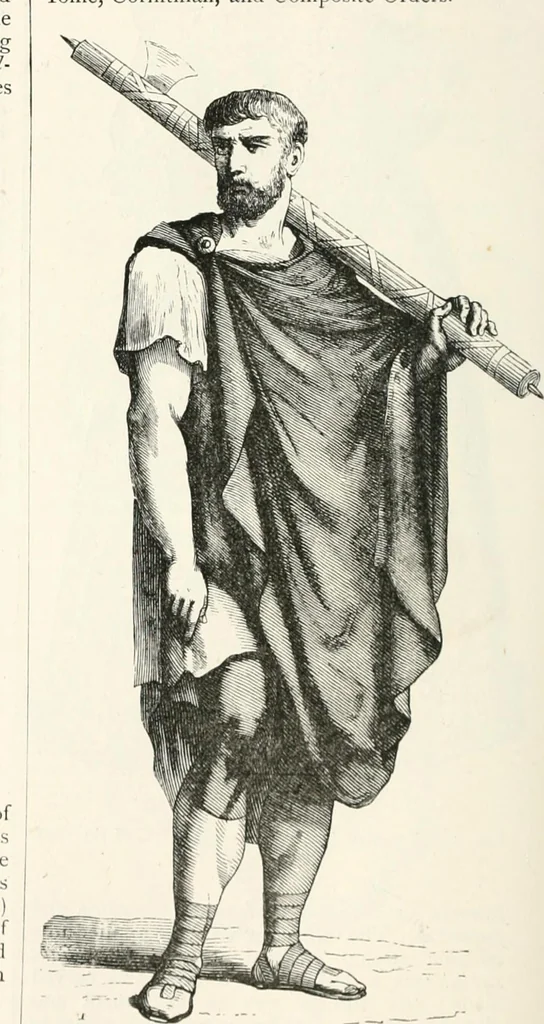 An illustration from An illustrated dictionary of words used in art and archaeology. Explaining terms frequently used in works on architecture, arms, bronzes, Christian art, colour, costume, decoration, devices, emblems, heraldry, lace, personal ornaments, pottery, painting, sculpture, &c., with their derivations, 1883, leaf 147