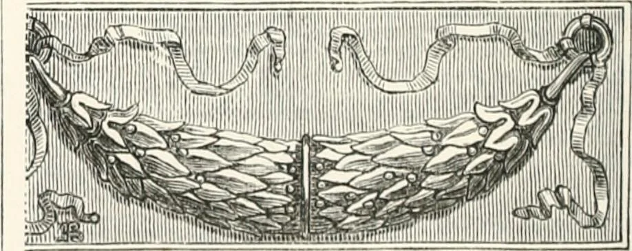 An illustration from An illustrated dictionary of words used in art and archaeology. Explaining terms frequently used in works on architecture, arms, bronzes, Christian art, colour, costume, decoration, devices, emblems, heraldry, lace, personal ornaments, pottery, painting, sculpture, &c., with their derivations, 1883, leaf 149
