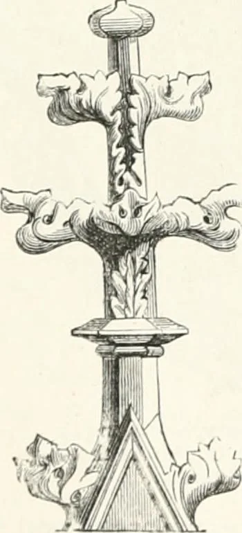 An illustration from An illustrated dictionary of words used in art and archaeology. Explaining terms frequently used in works on architecture, arms, bronzes, Christian art, colour, costume, decoration, devices, emblems, heraldry, lace, personal ornaments, pottery, painting, sculpture, &c., with their derivations, 1883, leaf 151