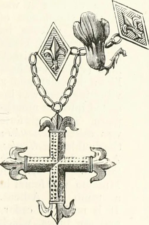 An illustration from An illustrated dictionary of words used in art and archaeology. Explaining terms frequently used in works on architecture, arms, bronzes, Christian art, colour, costume, decoration, devices, emblems, heraldry, lace, personal ornaments, pottery, painting, sculpture, &c., with their derivations, 1883, leaf 152