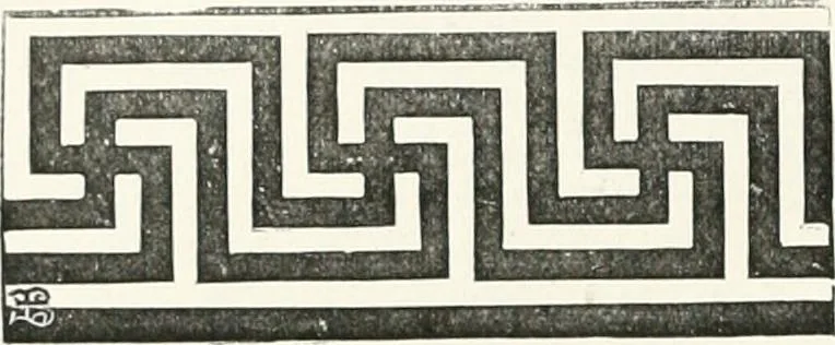 An illustration from An illustrated dictionary of words used in art and archaeology. Explaining terms frequently used in works on architecture, arms, bronzes, Christian art, colour, costume, decoration, devices, emblems, heraldry, lace, personal ornaments, pottery, painting, sculpture, &c., with their derivations, 1883, leaf 157