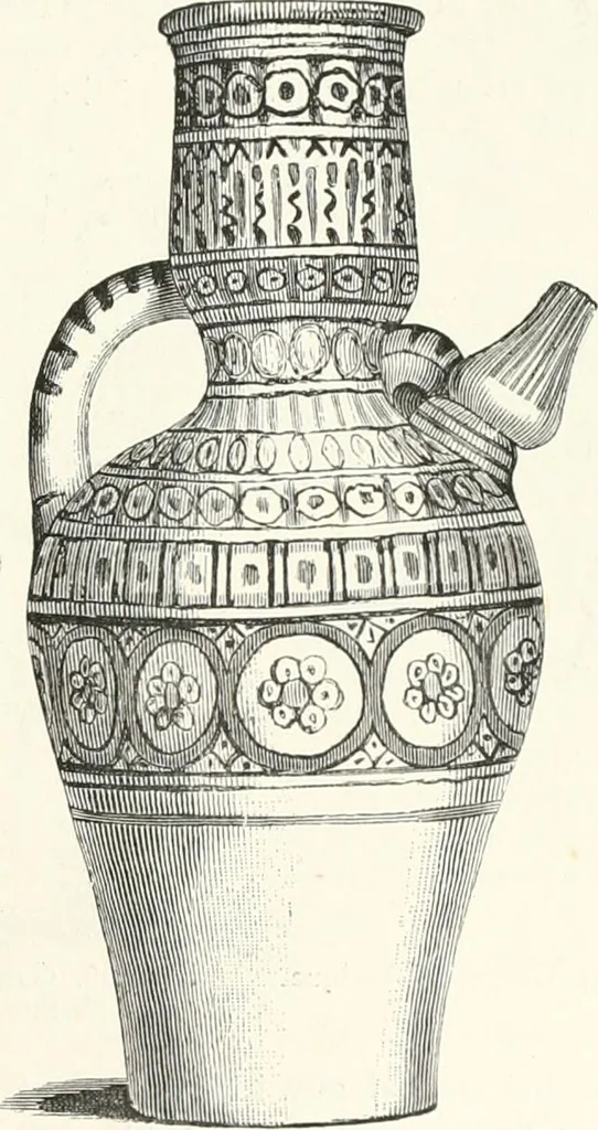 An illustration from An illustrated dictionary of words used in art and archaeology. Explaining terms frequently used in works on architecture, arms, bronzes, Christian art, colour, costume, decoration, devices, emblems, heraldry, lace, personal ornaments, pottery, painting, sculpture, &c., with their derivations, 1883, leaf 162