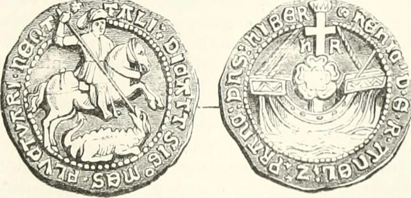 An illustration from An illustrated dictionary of words used in art and archaeology. Explaining terms frequently used in works on architecture, arms, bronzes, Christian art, colour, costume, decoration, devices, emblems, heraldry, lace, personal ornaments, pottery, painting, sculpture, &c., with their derivations, 1883, leaf 164