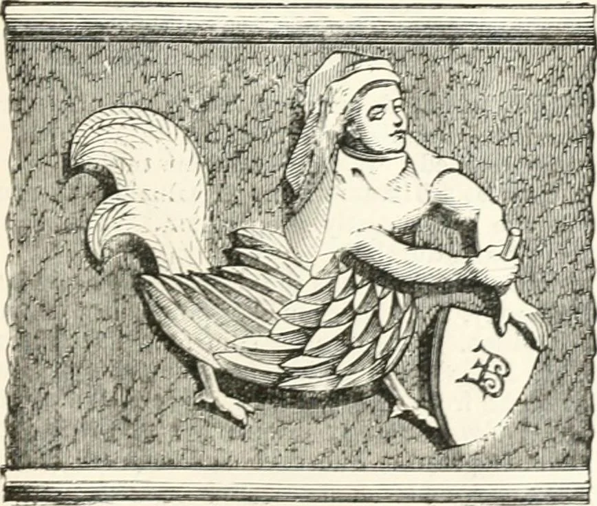 An illustration from An illustrated dictionary of words used in art and archaeology. Explaining terms frequently used in works on architecture, arms, bronzes, Christian art, colour, costume, decoration, devices, emblems, heraldry, lace, personal ornaments, pottery, painting, sculpture, &c., with their derivations, 1883, leaf 172