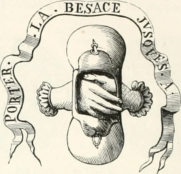 An illustration from An illustrated dictionary of words used in art and archaeology. Explaining terms frequently used in works on architecture, arms, bronzes, Christian art, colour, costume, decoration, devices, emblems, heraldry, lace, personal ornaments, pottery, painting, sculpture, &c., with their derivations, 1883, leaf 173