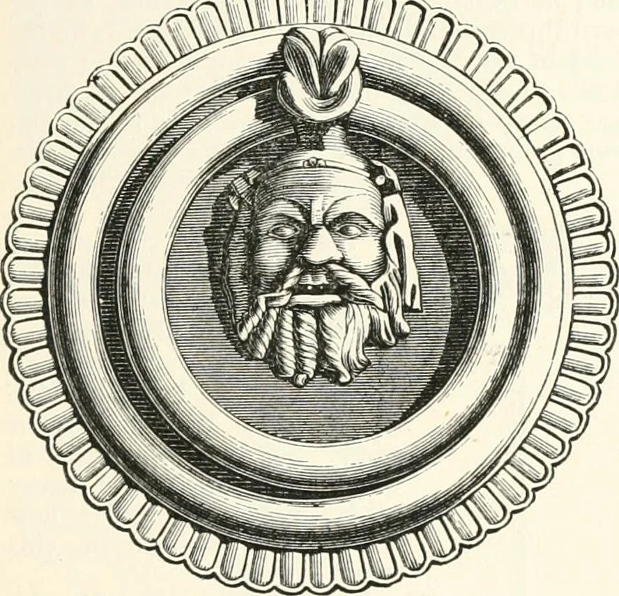 An illustration from An illustrated dictionary of words used in art and archaeology. Explaining terms frequently used in works on architecture, arms, bronzes, Christian art, colour, costume, decoration, devices, emblems, heraldry, lace, personal ornaments, pottery, painting, sculpture, &c., with their derivations, 1883, leaf 176