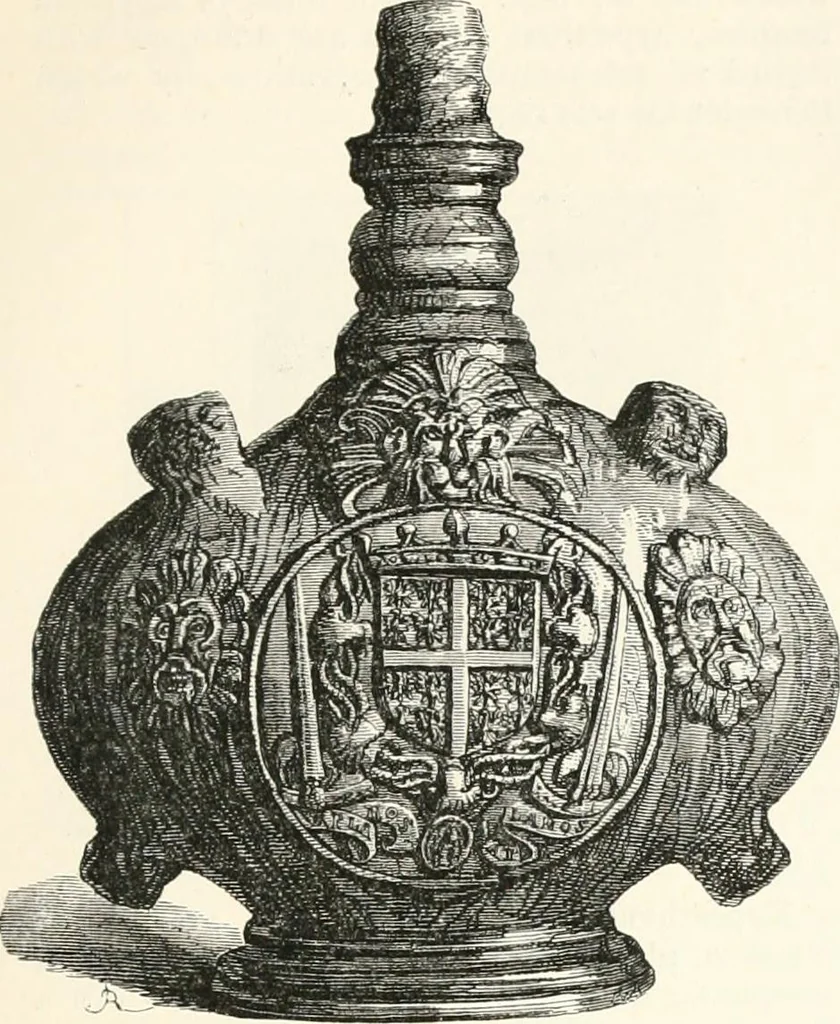 An illustration from An illustrated dictionary of words used in art and archaeology. Explaining terms frequently used in works on architecture, arms, bronzes, Christian art, colour, costume, decoration, devices, emblems, heraldry, lace, personal ornaments, pottery, painting, sculpture, &c., with their derivations, 1883, leaf 184