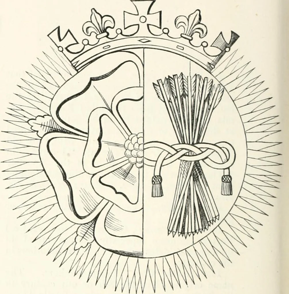 An illustration from An illustrated dictionary of words used in art and archaeology. Explaining terms frequently used in works on architecture, arms, bronzes, Christian art, colour, costume, decoration, devices, emblems, heraldry, lace, personal ornaments, pottery, painting, sculpture, &c., with their derivations, 1883, leaf 187
