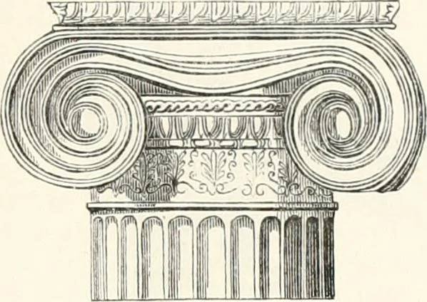 An illustration from An illustrated dictionary of words used in art and archaeology. Explaining terms frequently used in works on architecture, arms, bronzes, Christian art, colour, costume, decoration, devices, emblems, heraldry, lace, personal ornaments, pottery, painting, sculpture, &c., with their derivations, 1883, leaf 190