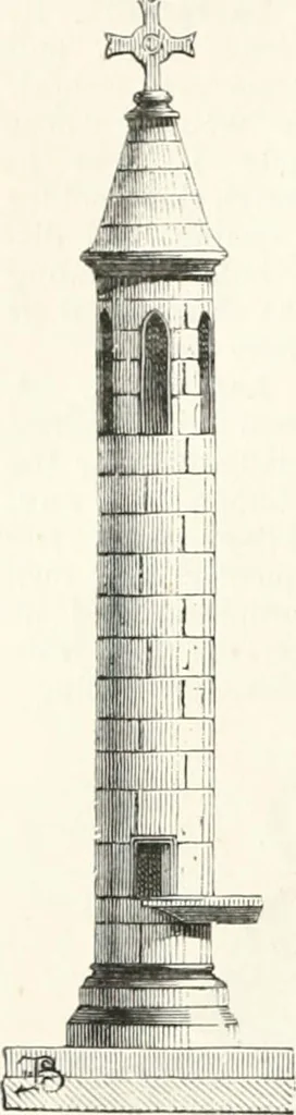 An illustration from An illustrated dictionary of words used in art and archaeology. Explaining terms frequently used in works on architecture, arms, bronzes, Christian art, colour, costume, decoration, devices, emblems, heraldry, lace, personal ornaments, pottery, painting, sculpture, &c., with their derivations, 1883, leaf 201