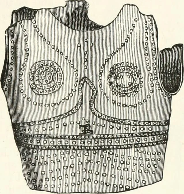 An illustration from An illustrated dictionary of words used in art and archaeology. Explaining terms frequently used in works on architecture, arms, bronzes, Christian art, colour, costume, decoration, devices, emblems, heraldry, lace, personal ornaments, pottery, painting, sculpture, &c., with their derivations, 1883, leaf 208