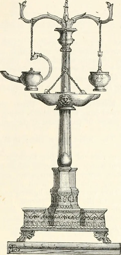 An illustration from An illustrated dictionary of words used in art and archaeology. Explaining terms frequently used in works on architecture, arms, bronzes, Christian art, colour, costume, decoration, devices, emblems, heraldry, lace, personal ornaments, pottery, painting, sculpture, &c., with their derivations, 1883, leaf 212