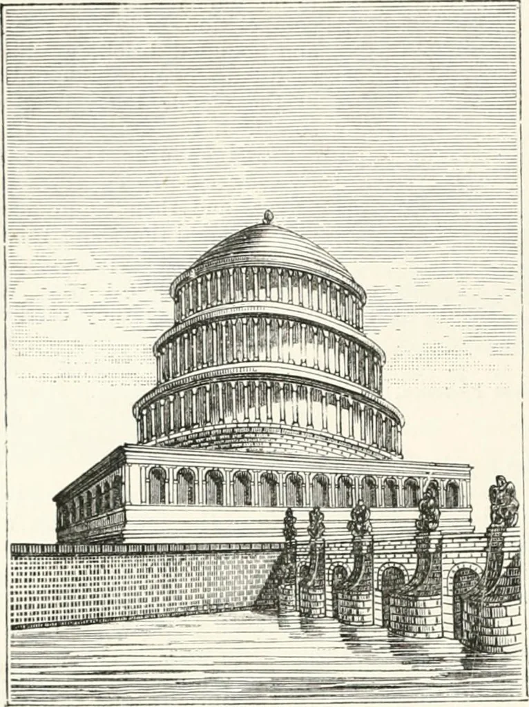 An illustration from An illustrated dictionary of words used in art and archaeology. Explaining terms frequently used in works on architecture, arms, bronzes, Christian art, colour, costume, decoration, devices, emblems, heraldry, lace, personal ornaments, pottery, painting, sculpture, &c., with their derivations, 1883, leaf 219