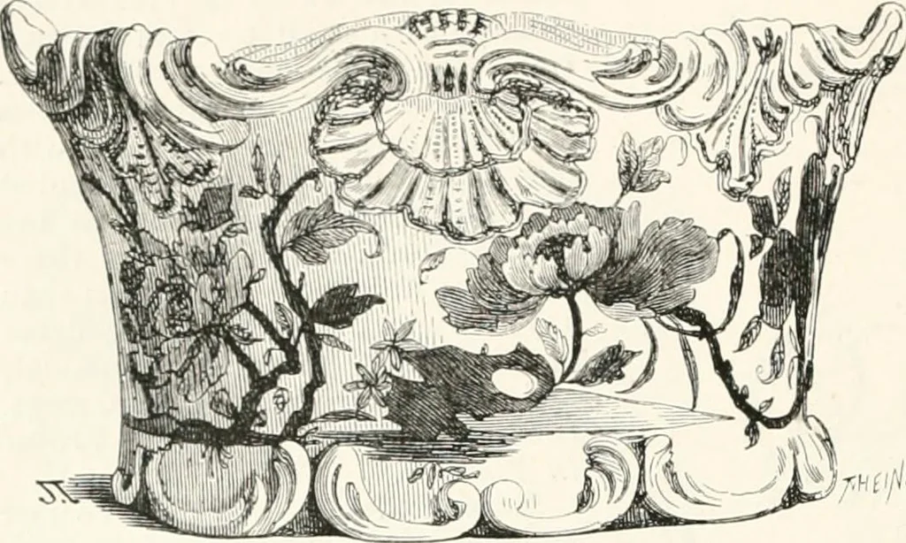 An illustration from An illustrated dictionary of words used in art and archaeology. Explaining terms frequently used in works on architecture, arms, bronzes, Christian art, colour, costume, decoration, devices, emblems, heraldry, lace, personal ornaments, pottery, painting, sculpture, &c., with their derivations, 1883, leaf 223