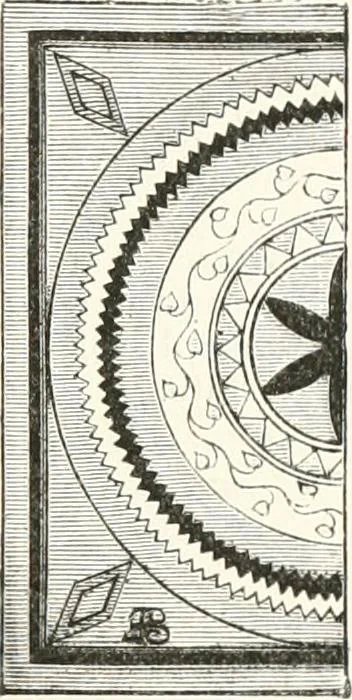An illustration from An illustrated dictionary of words used in art and archaeology. Explaining terms frequently used in works on architecture, arms, bronzes, Christian art, colour, costume, decoration, devices, emblems, heraldry, lace, personal ornaments, pottery, painting, sculpture, &c., with their derivations, 1883, leaf 230