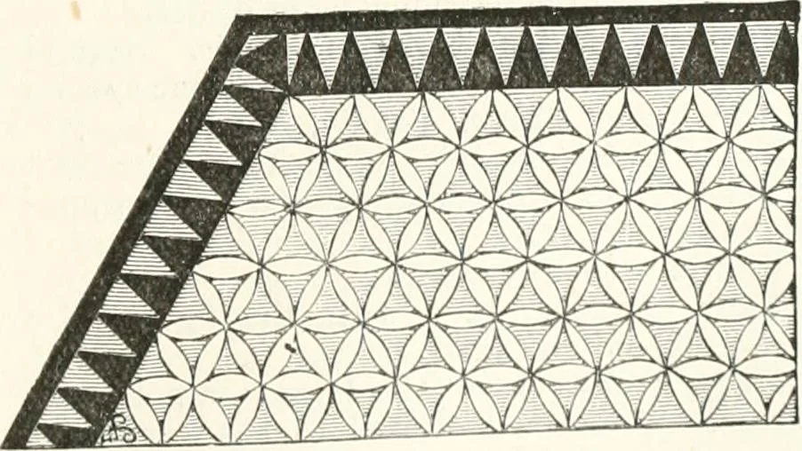 An illustration from An illustrated dictionary of words used in art and archaeology. Explaining terms frequently used in works on architecture, arms, bronzes, Christian art, colour, costume, decoration, devices, emblems, heraldry, lace, personal ornaments, pottery, painting, sculpture, &c., with their derivations, 1883, leaf 230