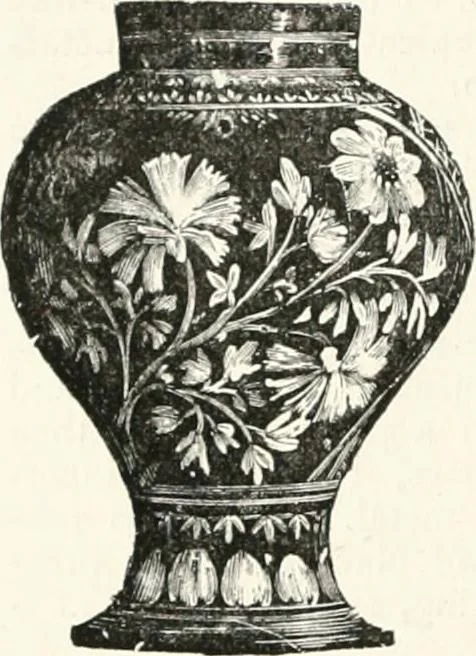 An illustration from An illustrated dictionary of words used in art and archaeology. Explaining terms frequently used in works on architecture, arms, bronzes, Christian art, colour, costume, decoration, devices, emblems, heraldry, lace, personal ornaments, pottery, painting, sculpture, &c., with their derivations, 1883, leaf 237