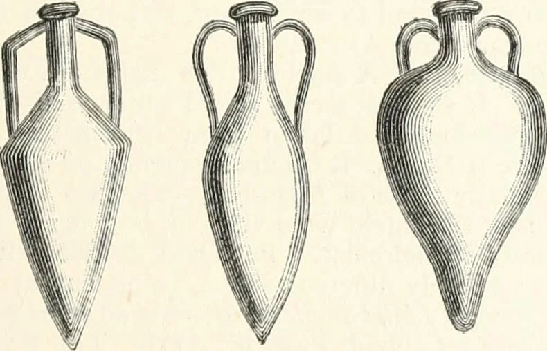 An illustration from An illustrated dictionary of words used in art and archaeology. Explaining terms frequently used in works on architecture, arms, bronzes, Christian art, colour, costume, decoration, devices, emblems, heraldry, lace, personal ornaments, pottery, painting, sculpture, &c., with their derivations, 1883, leaf 24