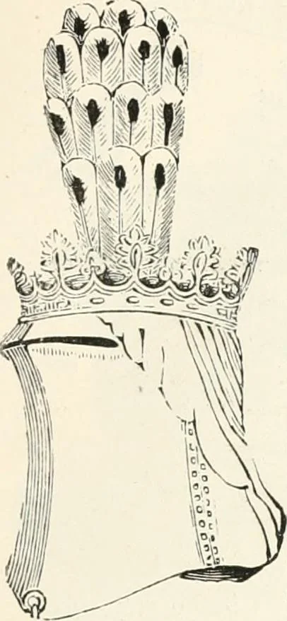 An illustration from An illustrated dictionary of words used in art and archaeology. Explaining terms frequently used in works on architecture, arms, bronzes, Christian art, colour, costume, decoration, devices, emblems, heraldry, lace, personal ornaments, pottery, painting, sculpture, &c., with their derivations, 1883, leaf 242