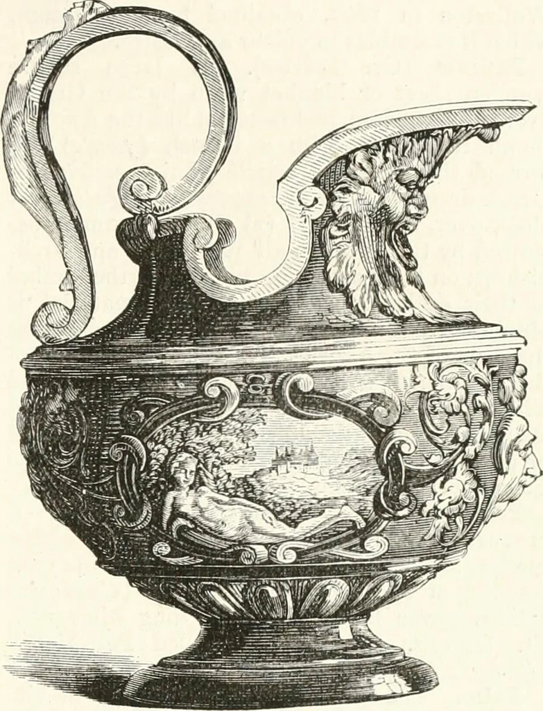 An illustration from An illustrated dictionary of words used in art and archaeology. Explaining terms frequently used in works on architecture, arms, bronzes, Christian art, colour, costume, decoration, devices, emblems, heraldry, lace, personal ornaments, pottery, painting, sculpture, &c., with their derivations, 1883, leaf 252
