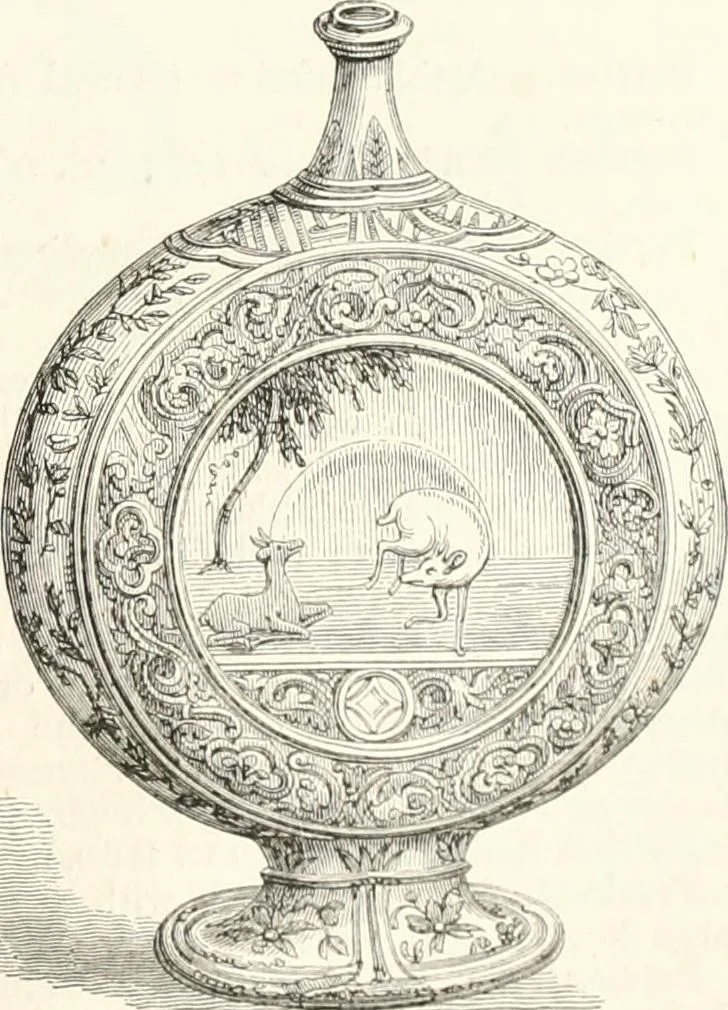 An illustration from An illustrated dictionary of words used in art and archaeology. Explaining terms frequently used in works on architecture, arms, bronzes, Christian art, colour, costume, decoration, devices, emblems, heraldry, lace, personal ornaments, pottery, painting, sculpture, &c., with their derivations, 1883, leaf 262