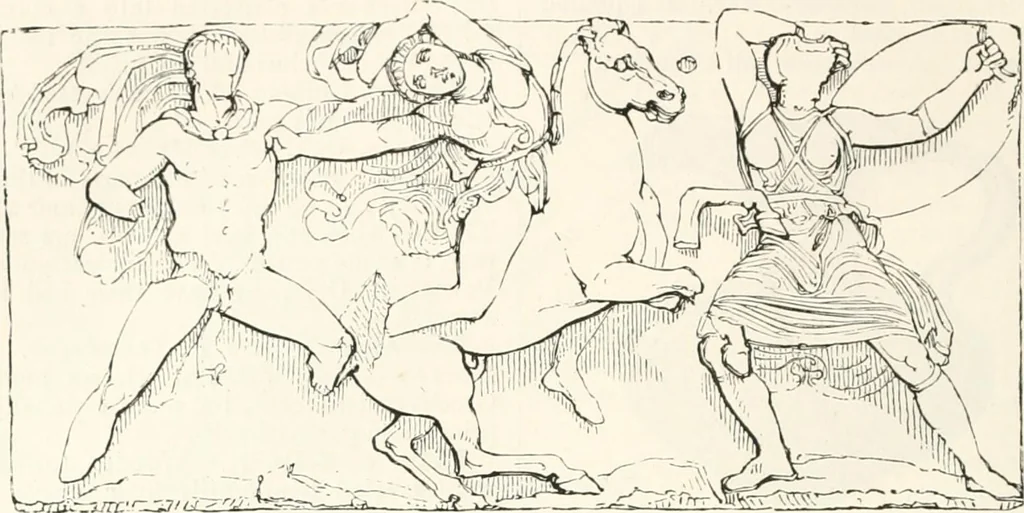 An illustration from An illustrated dictionary of words used in art and archaeology. Explaining terms frequently used in works on architecture, arms, bronzes, Christian art, colour, costume, decoration, devices, emblems, heraldry, lace, personal ornaments, pottery, painting, sculpture, &c., with their derivations, 1883, leaf 265