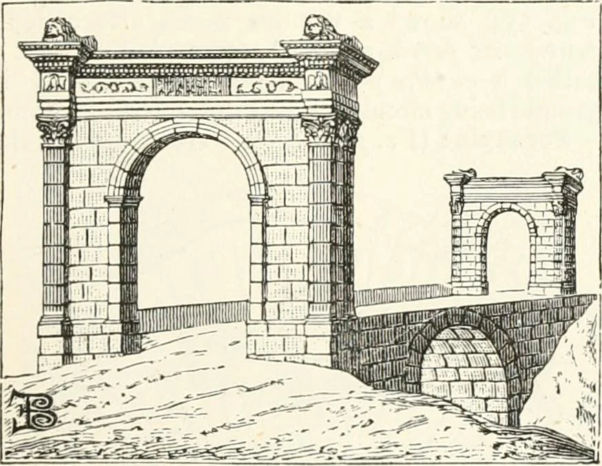 An illustration from An illustrated dictionary of words used in art and archaeology. Explaining terms frequently used in works on architecture, arms, bronzes, Christian art, colour, costume, decoration, devices, emblems, heraldry, lace, personal ornaments, pottery, painting, sculpture, &c., with their derivations, 1883, leaf 272