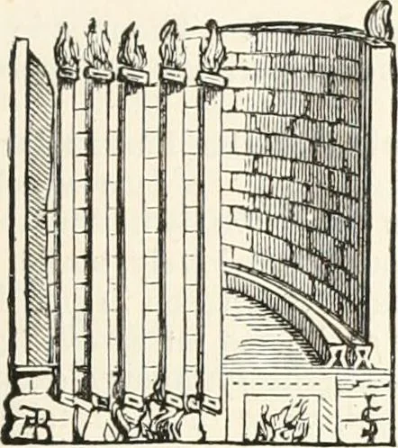 An illustration from An illustrated dictionary of words used in art and archaeology. Explaining terms frequently used in works on architecture, arms, bronzes, Christian art, colour, costume, decoration, devices, emblems, heraldry, lace, personal ornaments, pottery, painting, sculpture, &c., with their derivations, 1883, leaf 276