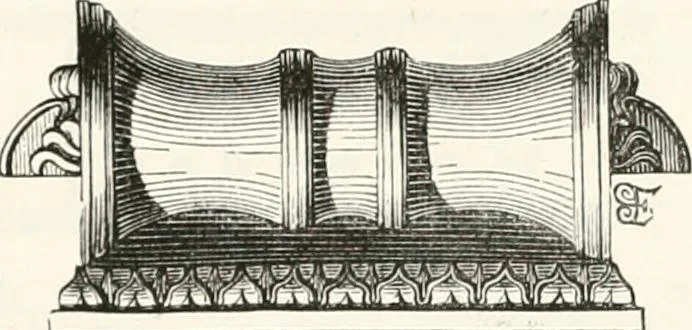 An illustration from An illustrated dictionary of words used in art and archaeology. Explaining terms frequently used in works on architecture, arms, bronzes, Christian art, colour, costume, decoration, devices, emblems, heraldry, lace, personal ornaments, pottery, painting, sculpture, &c., with their derivations, 1883, leaf 279
