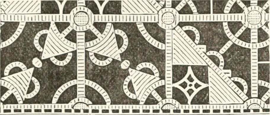 An illustration from An illustrated dictionary of words used in art and archaeology. Explaining terms frequently used in works on architecture, arms, bronzes, Christian art, colour, costume, decoration, devices, emblems, heraldry, lace, personal ornaments, pottery, painting, sculpture, &c., with their derivations, 1883, leaf 289