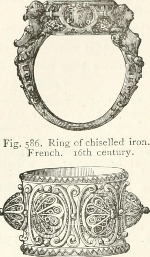 An illustration from An illustrated dictionary of words used in art and archaeology. Explaining terms frequently used in works on architecture, arms, bronzes, Christian art, colour, costume, decoration, devices, emblems, heraldry, lace, personal ornaments, pottery, painting, sculpture, &c., with their derivations, 1883, leaf 291