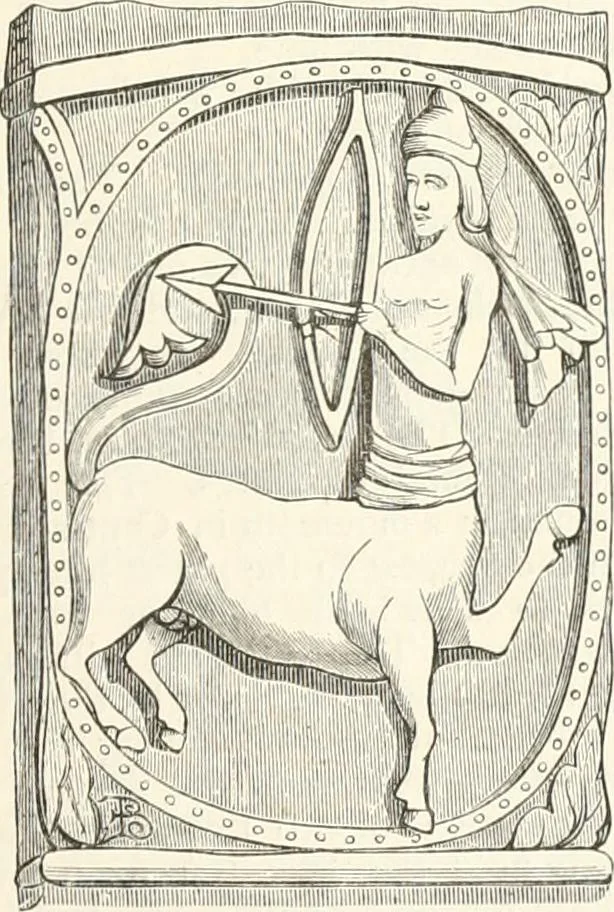 An illustration from An illustrated dictionary of words used in art and archaeology. Explaining terms frequently used in works on architecture, arms, bronzes, Christian art, colour, costume, decoration, devices, emblems, heraldry, lace, personal ornaments, pottery, painting, sculpture, &c., with their derivations, 1883, leaf 298
