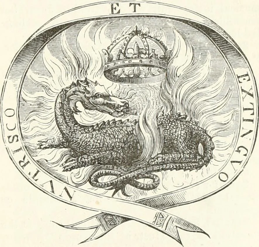 An illustration from An illustrated dictionary of words used in art and archaeology. Explaining terms frequently used in works on architecture, arms, bronzes, Christian art, colour, costume, decoration, devices, emblems, heraldry, lace, personal ornaments, pottery, painting, sculpture, &c., with their derivations, 1883, leaf 298