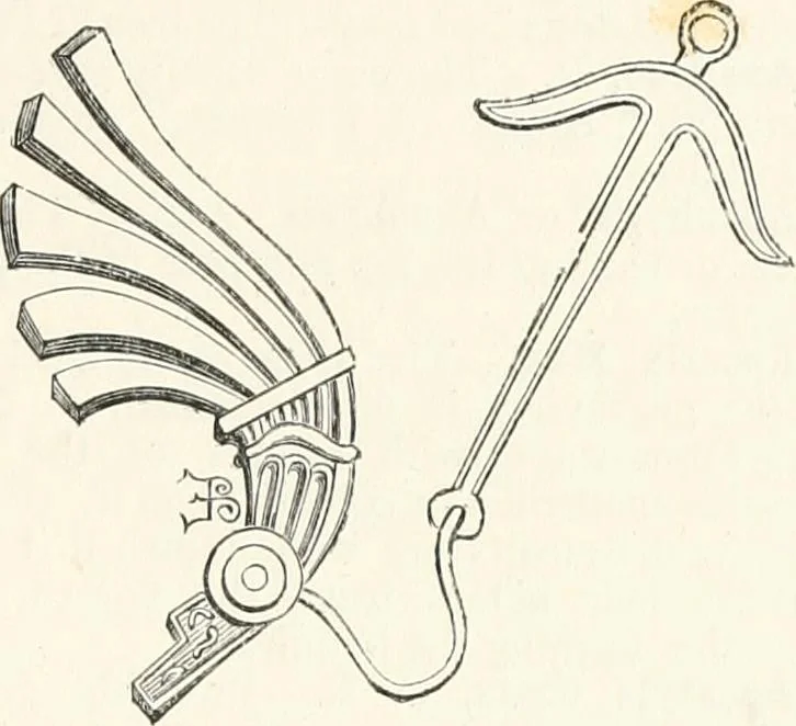 An illustration from An illustrated dictionary of words used in art and archaeology. Explaining terms frequently used in works on architecture, arms, bronzes, Christian art, colour, costume, decoration, devices, emblems, heraldry, lace, personal ornaments, pottery, painting, sculpture, &c., with their derivations, 1883, leaf 30