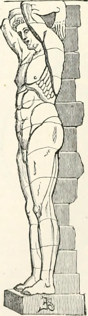 An illustration from An illustrated dictionary of words used in art and archaeology. Explaining terms frequently used in works on architecture, arms, bronzes, Christian art, colour, costume, decoration, devices, emblems, heraldry, lace, personal ornaments, pottery, painting, sculpture, &c., with their derivations, 1883, leaf 325