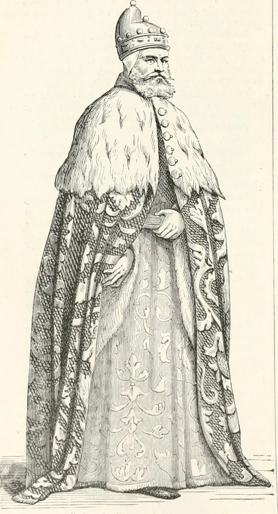 An illustration from An illustrated dictionary of words used in art and archaeology. Explaining terms frequently used in works on architecture, arms, bronzes, Christian art, colour, costume, decoration, devices, emblems, heraldry, lace, personal ornaments, pottery, painting, sculpture, &c., with their derivations, 1883, leaf 347