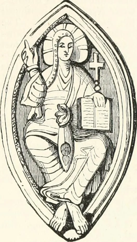 An illustration from An illustrated dictionary of words used in art and archaeology. Explaining terms frequently used in works on architecture, arms, bronzes, Christian art, colour, costume, decoration, devices, emblems, heraldry, lace, personal ornaments, pottery, painting, sculpture, &c., with their derivations, 1883, leaf 348