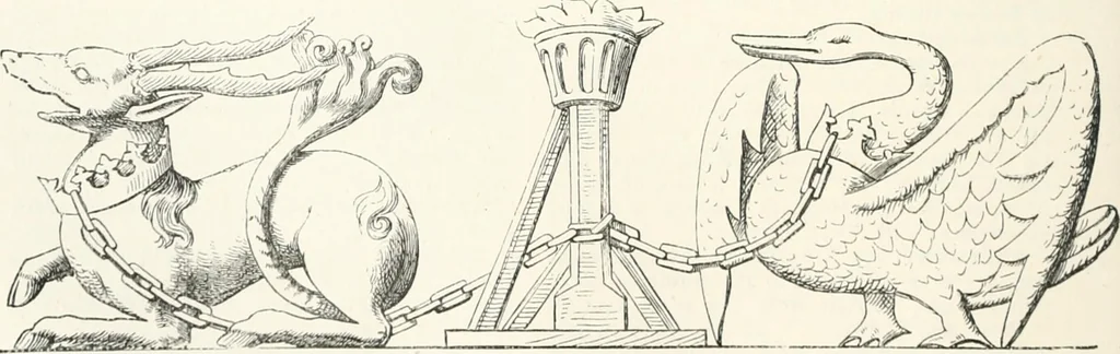 An illustration from An illustrated dictionary of words used in art and archaeology. Explaining terms frequently used in works on architecture, arms, bronzes, Christian art, colour, costume, decoration, devices, emblems, heraldry, lace, personal ornaments, pottery, painting, sculpture, &c., with their derivations, 1883, leaf 41